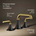 Kohler Tone Widespread bathroom sink faucet, 1.0 gpm