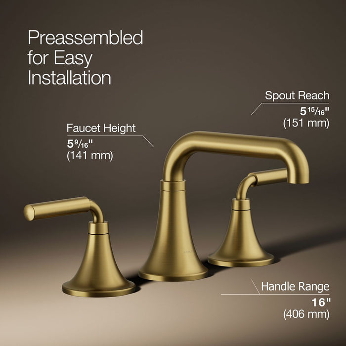 KOHLER K-27416-4K Tone Widespread bathroom sink faucet, 1.0 gpm