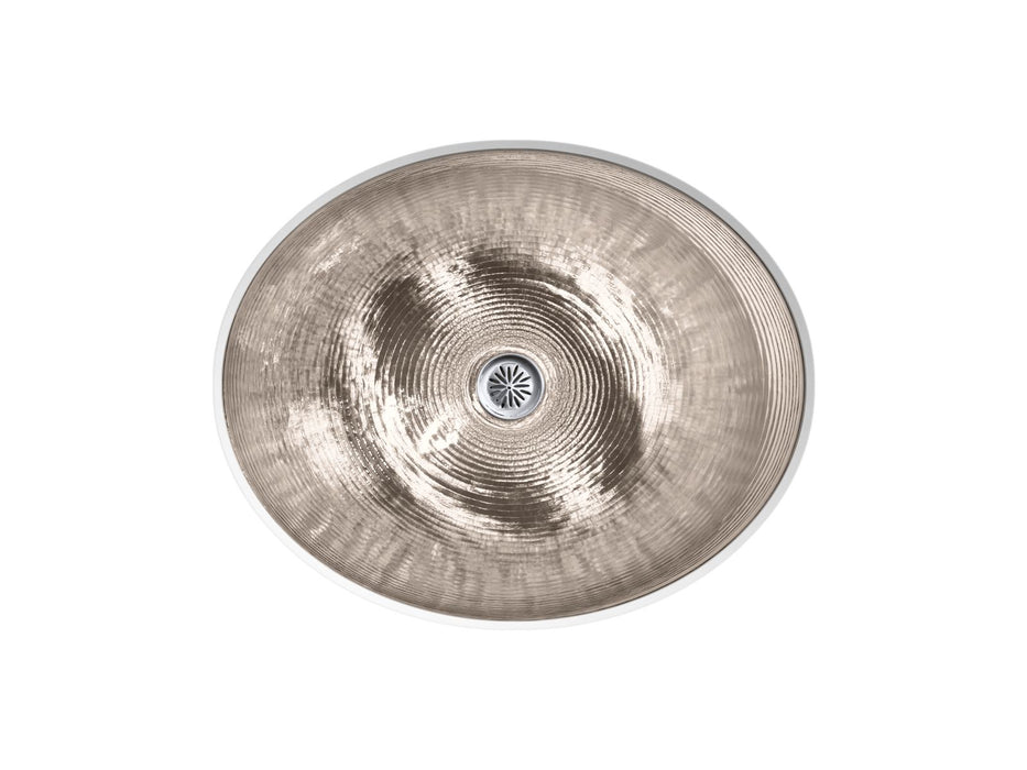 KOHLER K-2741-G3 Whist 19" oval wall-mount/undermount bathroom sink, no overflow