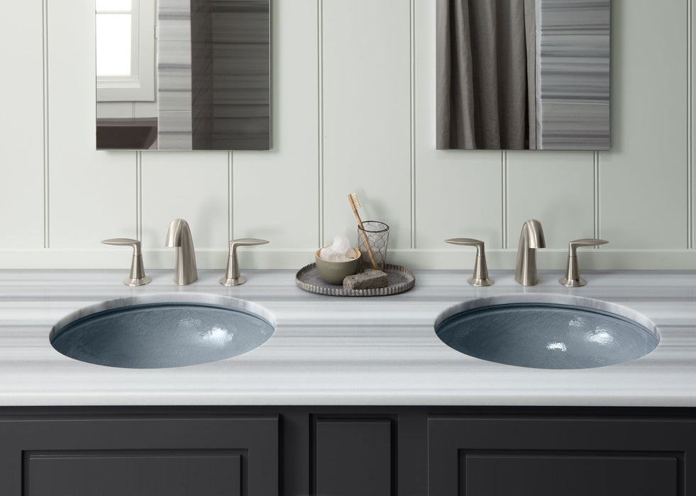 KOHLER K-2741-G1 Whist 19" oval wall-mount/undermount bathroom sink, no overflow