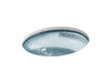 KOHLER Whist 19" oval undermount bathroom sink, no overflow
