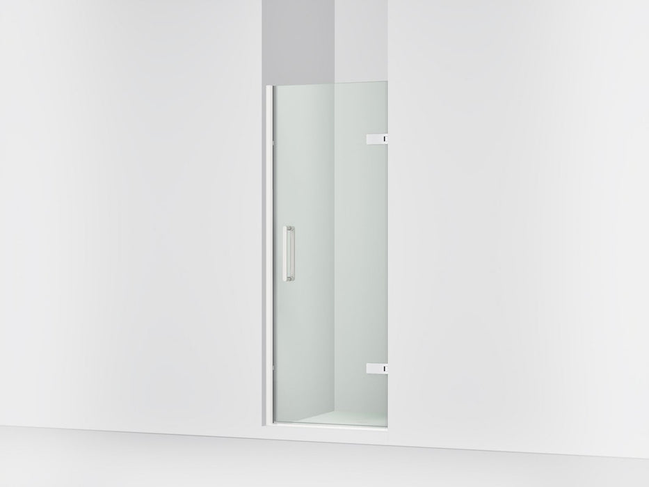 KOHLER K-27576-10L Composed Frameless pivot shower door, 71-5/8" H x 27-5/8 - 28-3/8" W, with 3/8" thick Crystal Clear...