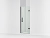 KOHLER K-27576-10L Composed Frameless pivot shower door, 71-5/8" H x 27-5/8 - 28-3/8" W, with 3/8" thick Crystal Clear g