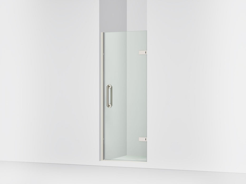 KOHLER K-27577-10L Components Frameless pivot shower door, 71-5/8" H x 27-5/8 - 28-3/8" W, with 3/8" thick Crystal Clear...