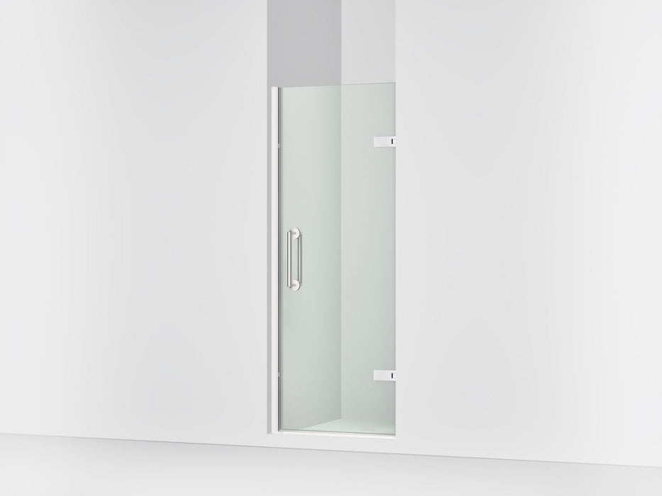 KOHLER K-27577-10L Components Frameless pivot shower door, 71-5/8" H x 27-5/8 - 28-3/8" W, with 3/8" thick Crystal Clear...