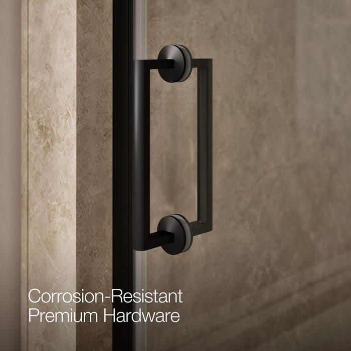 KOHLER K-27577-10L Components Frameless pivot shower door, 71-5/8" H x 27-5/8 - 28-3/8" W, with 3/8" thick Crystal Clear...