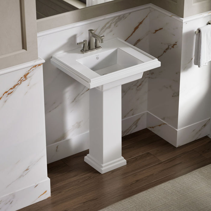 KOHLER K-2757-4 Tresham 24" square pedestal bathroom sink
