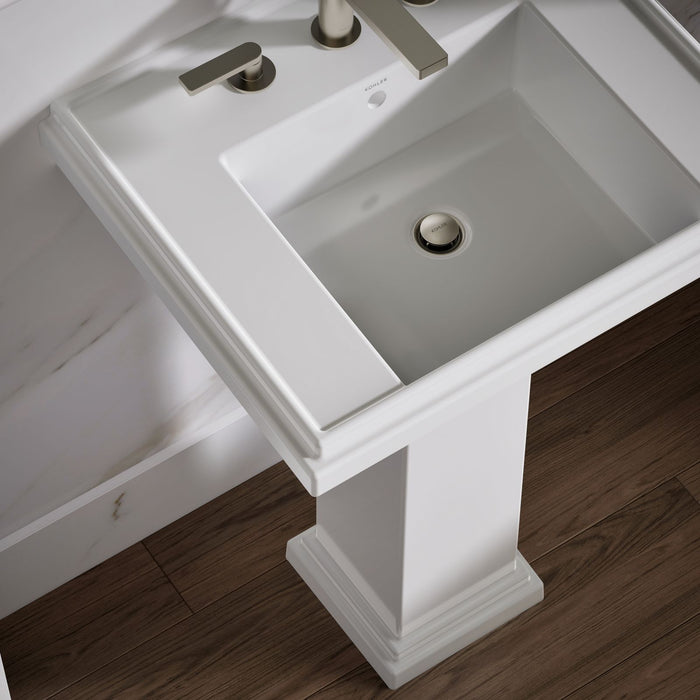 KOHLER K-2757-8 Tresham 24" square pedestal bathroom sink