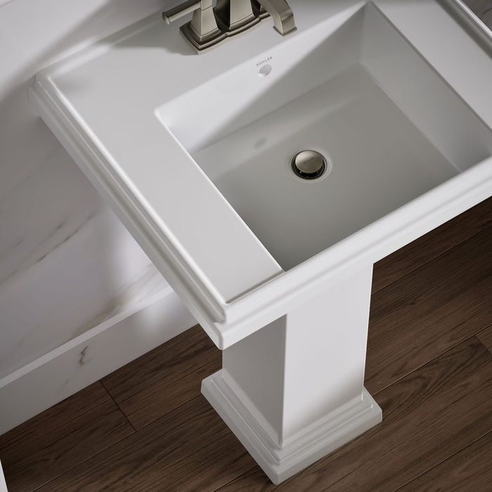 KOHLER K-2757-4 Tresham 24" square pedestal bathroom sink