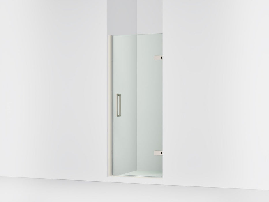KOHLER K-27582-10L Composed Frameless pivot shower door, 71-5/8" H x 29-5/8 - 30-3/8" W, with 3/8" thick Crystal Clear...