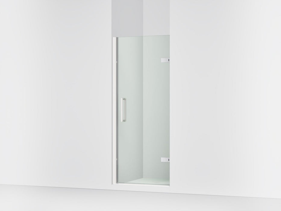 KOHLER K-27582-10L Composed Frameless pivot shower door, 71-5/8" H x 29-5/8 - 30-3/8" W, with 3/8" thick Crystal Clear...