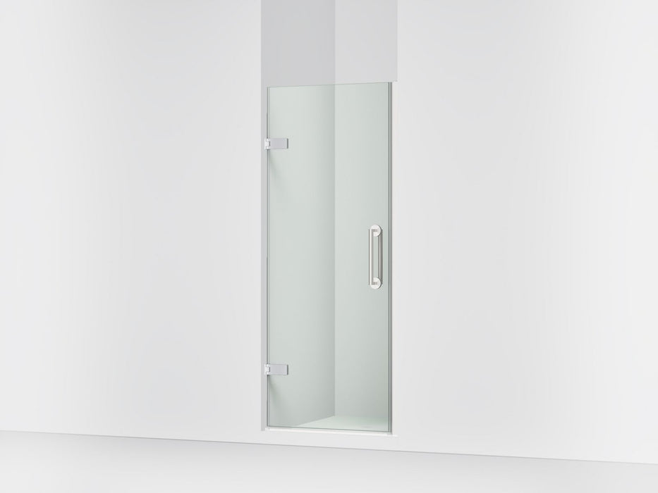 KOHLER K-27583-10L Components Frameless pivot shower door, 71-5/8" H x 29-5/8 - 30-3/8" W, with 3/8" thick Crystal Clear...