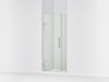 KOHLER K-27588-10L Composed Frameless pivot shower door, 71-9/16" H x 33-5/8 - 34-3/8" W, with 3/8" thick Crystal Clear...