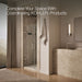 KOHLER K-27588-10L Composed Frameless pivot shower door, 71-9/16" H x 33-5/8 - 34-3/8" W, with 3/8" thick Crystal Clear...