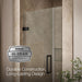 KOHLER K-27588-10L Composed Frameless pivot shower door, 71-9/16" H x 33-5/8 - 34-3/8" W, with 3/8" thick Crystal Clear...