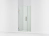 KOHLER K-27589-10L Components Frameless pivot shower door, 71-9/16" H x 33-5/8 - 34-3/8" W, with 3/8" thick Crystal Clear...
