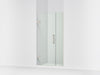 KOHLER K-27600-10L Composed Frameless pivot shower door, 71-9/16" H x 39-5/8 - 40-3/8" W, with 3/8" thick Crystal Clear...