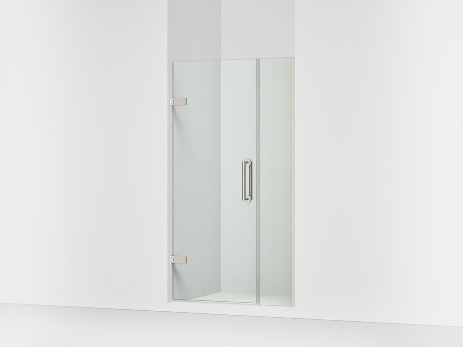 KOHLER K-27601-10L Components Frameless pivot shower door, 71-9/16" H x 39-5/8 - 40-3/8" W, with 3/8" thick Crystal Clear...