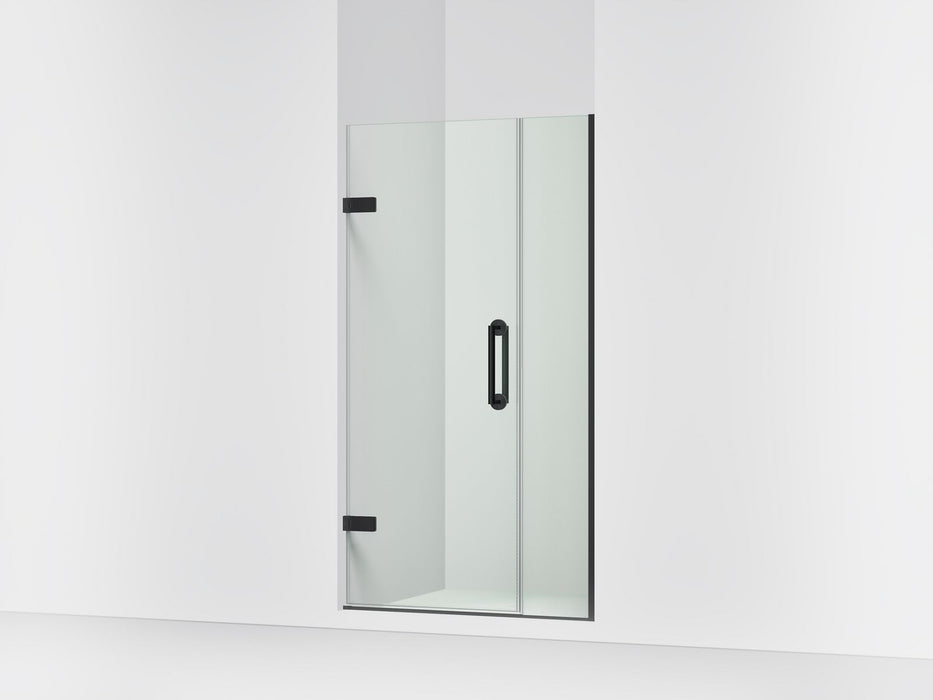 KOHLER K-27601-10L Components Frameless pivot shower door, 71-9/16" H x 39-5/8 - 40-3/8" W, with 3/8" thick Crystal Clear...