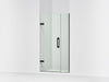 KOHLER K-27601-10L Components Frameless pivot shower door, 71-9/16" H x 39-5/8 - 40-3/8" W, with 3/8" thick Crystal Clea