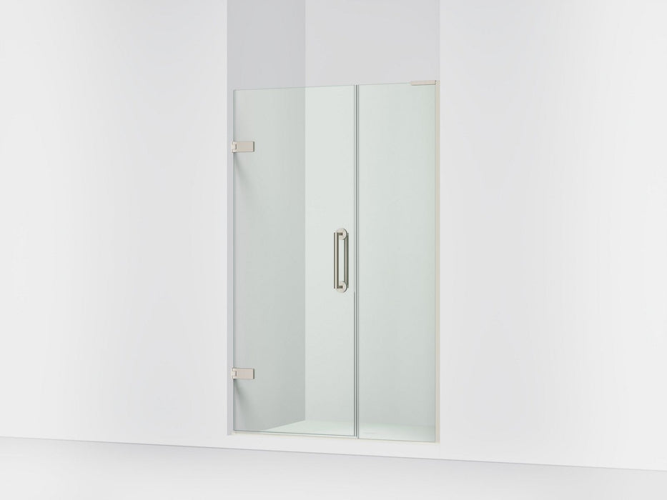 KOHLER K-27605-10L Components Frameless pivot shower door, 71-3/4" H x 45-1/4 - 46" W, with 3/8" thick Crystal Clear glass