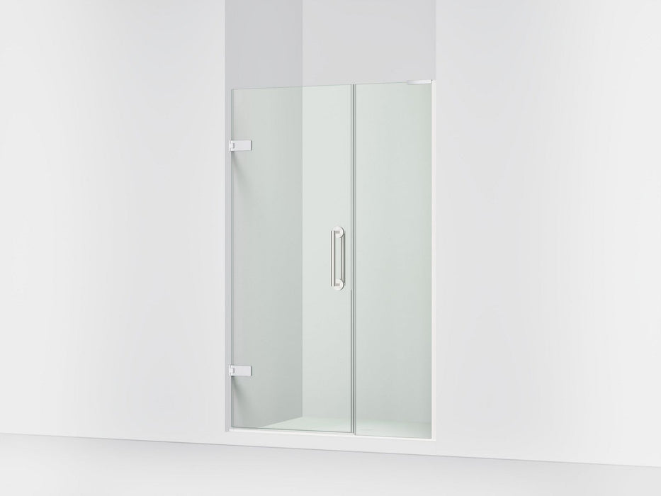 KOHLER K-27605-10L Components Frameless pivot shower door, 71-3/4" H x 45-1/4 - 46" W, with 3/8" thick Crystal Clear glass