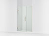 KOHLER K-27606-10L Composed Frameless pivot shower door, 71-3/4" H x 46 - 46-3/4" W, with 3/8" thick Crystal Clear glass,...