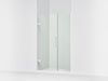 KOHLER K-27606-10L Composed Frameless pivot shower door, 71-3/4" H x 46 - 46-3/4" W, with 3/8" thick Crystal Clear glass,...