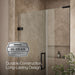KOHLER K-27606-10L Composed Frameless pivot shower door, 71-3/4" H x 46 - 46-3/4" W, with 3/8" thick Crystal Clear glass,...