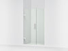 KOHLER K-27607-10L Components 71-3/4" H pivot shower door with 3/8"-thick glass, bright polished silver
