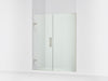 KOHLER K-27616-10L Composed Frameless pivot shower door, 71-3/4" H x 57-1/4 - 58" W, with 3/8" thick Crystal Clear glass,...