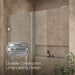 KOHLER K-27616-10L Composed Frameless pivot shower door, 71-3/4" H x 57-1/4 - 58" W, with 3/8" thick Crystal Clear glass,...
