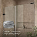 KOHLER K-27616-10L Composed Frameless pivot shower door, 71-3/4" H x 57-1/4 - 58" W, with 3/8" thick Crystal Clear glass,...