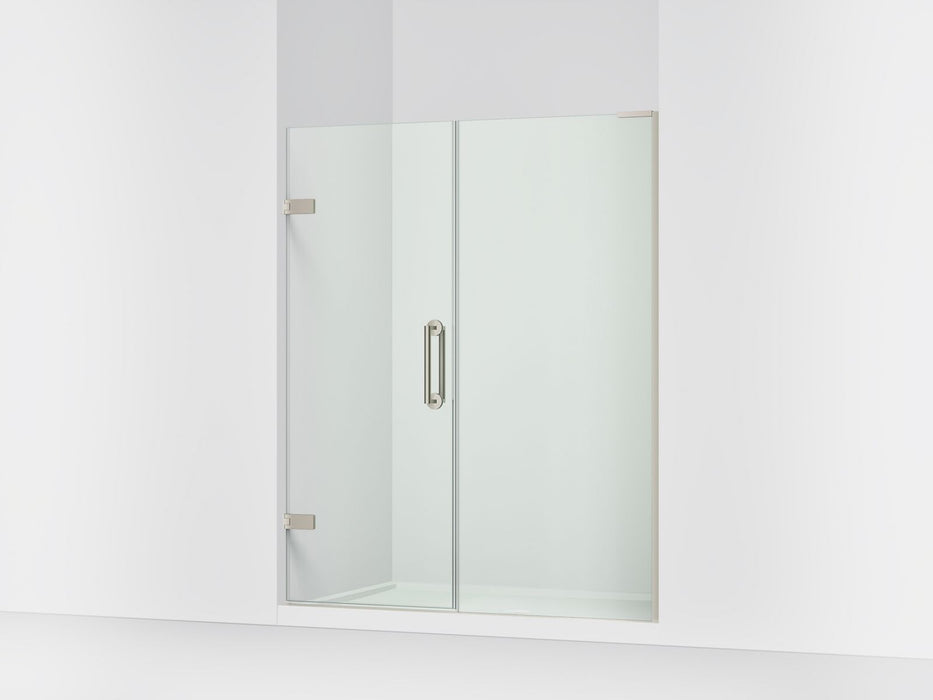 KOHLER K-27617-10L Components Frameless pivot shower door, 71-3/4" H x 57-1/4 - 58" W, with 3/8" thick Crystal Clear...