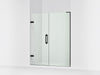 KOHLER K-27617-10L Components Frameless pivot shower door, 71-3/4" H x 57-1/4 - 58" W, with 3/8" thick Crystal Clear gla