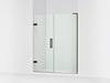 KOHLER K-27618-10L Composed 71-3/4" H pivot shower door with 3/8"-thick glass, matte black