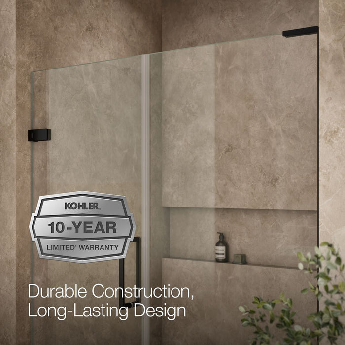 KOHLER K-27618-10L Composed 71-3/4" H pivot shower door with 3/8"-thick glass, matte black - view 5