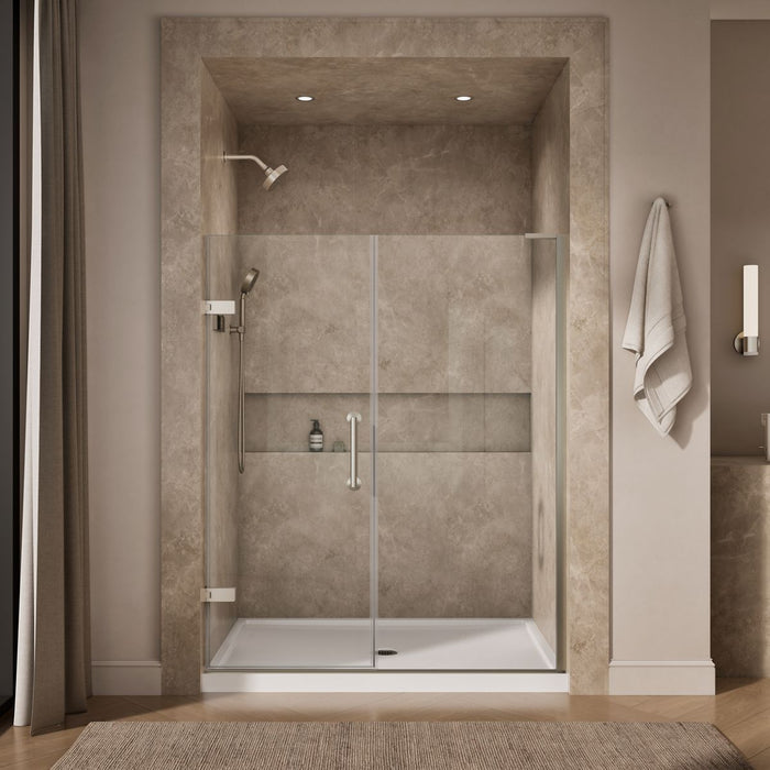 KOHLER K-27619-10L Components Frameless pivot shower door, 71-3/4" H x 58 - 58-3/4" W, with 3/8" thick Crystal Clear glass