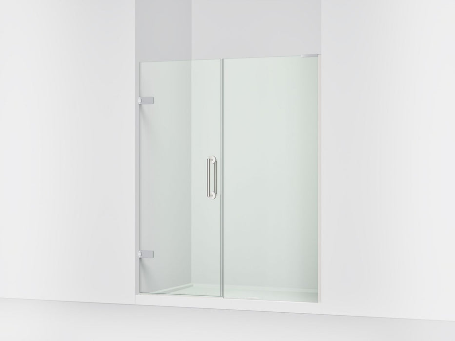 KOHLER K-27619-10L Components Frameless pivot shower door, 71-3/4" H x 58 - 58-3/4" W, with 3/8" thick Crystal Clear glass