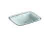 KOHLER K-2773-G2 Inia 20-3/4" rectangular drop-in bathroom sink, no overflow, opaque dew