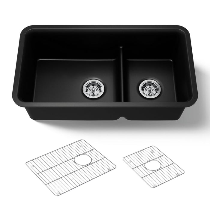 Kohler Cairn Smart Divide 33-1/2" undermount double-bowl kitchen sink