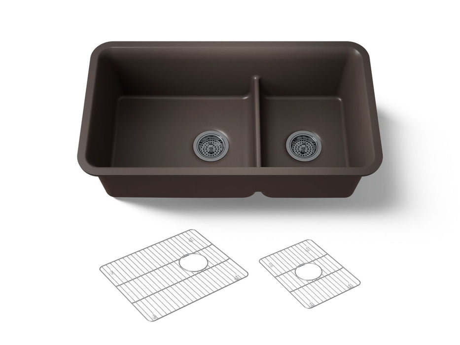 Kohler Cairn Smart Divide 33-1/2" undermount double-bowl kitchen sink