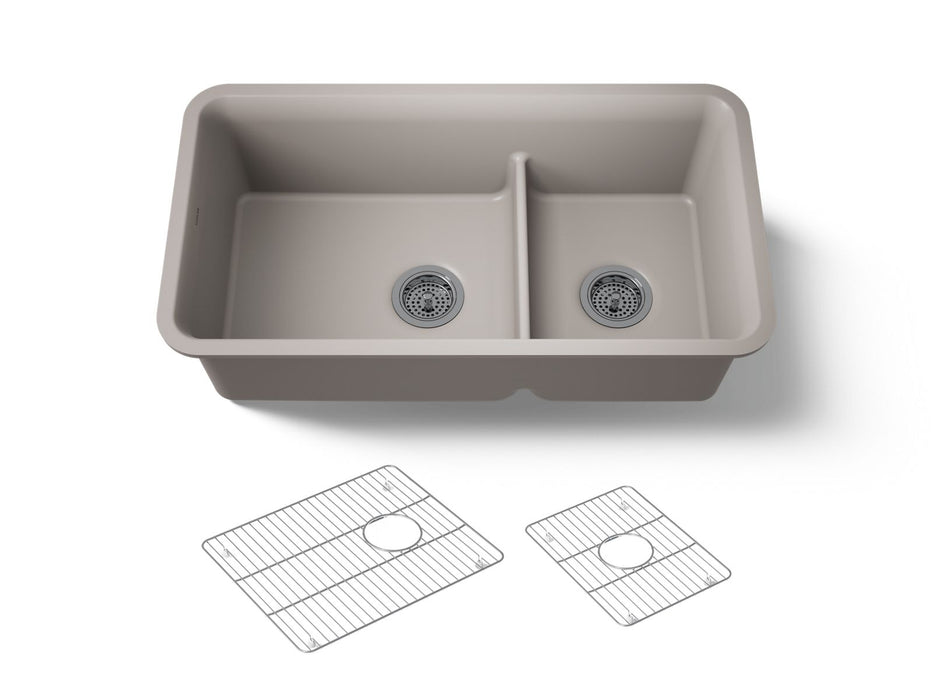 Kohler Cairn Smart Divide 33-1/2" undermount double-bowl kitchen sink
