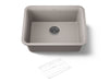 KOHLER K-28001 Cairn 24-1/2" undermount single-bowl kitchen sink, matte taupe