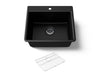 KOHLER K-28003-1 Kennon 25" top-/undermount single-bowl kitchen sink