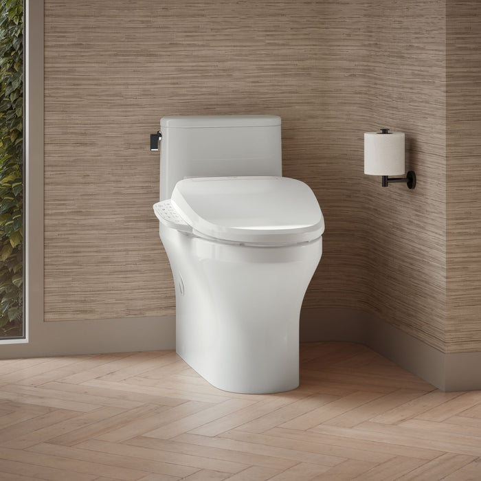 KOHLER K-28020-HC Spacity Hidden cord one-piece compact elongated toilet with skirted trapway, 1.28 gpf