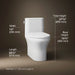 KOHLER K-28020 Spacity One-piece Compact Elongated Toilet with Skirted Trapway, 1.28 GPF