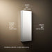 3/4 view of product with dimensions