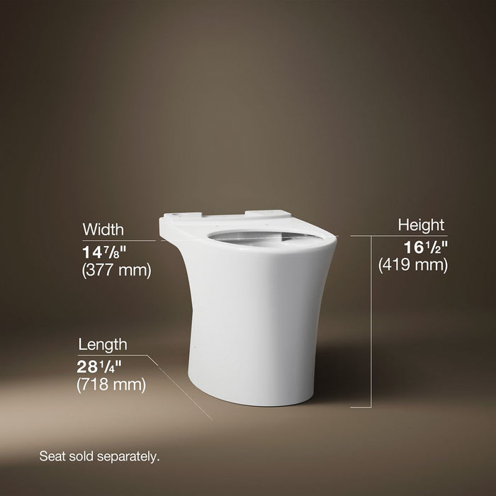Kohler Veil Elongated toilet bowl with skirted trapway