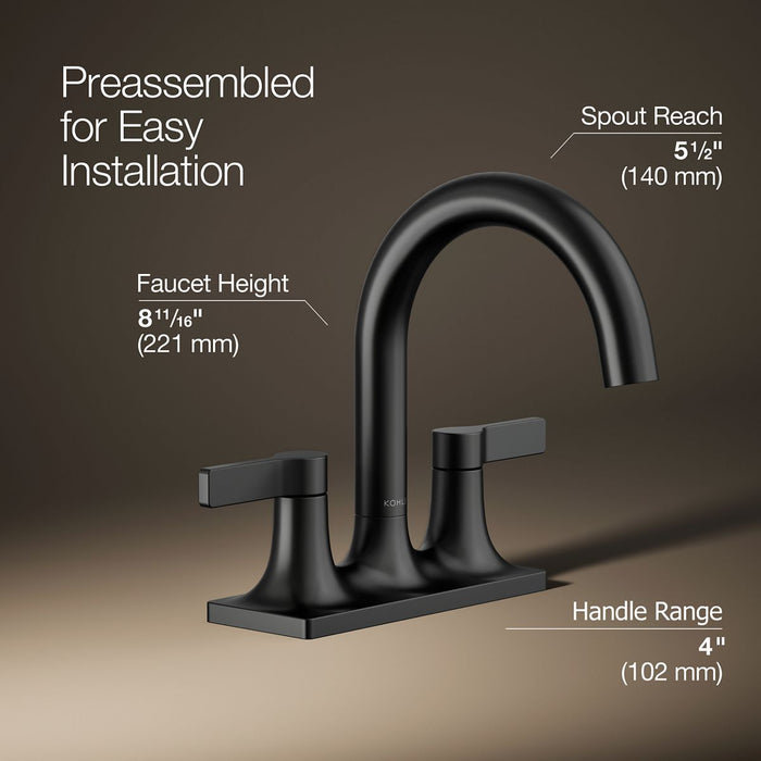 Kohler Venza Centerset bathroom sink faucet, 1.0 gpm
